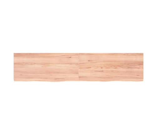 Tablero mesa madera roble tratada marrón claro 180x40x(2-4) cm