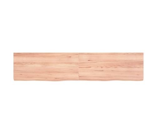 Tablero mesa madera roble tratada marrón claro 180x40x(2-6) cm