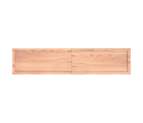 Tablero mesa madera roble tratada marrón claro 180x40x(2-6) cm