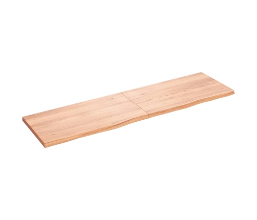 Tablero mesa madera roble tratada marrón claro 180x50x(2-4) cm