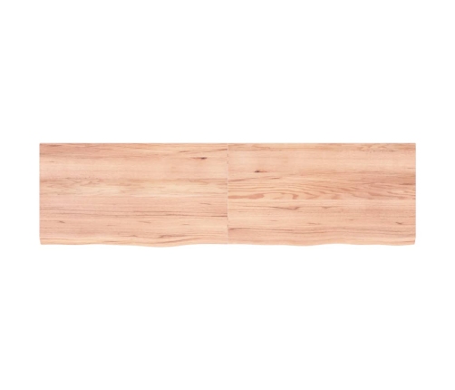 Tablero mesa madera roble tratada marrón claro 180x50x(2-4) cm