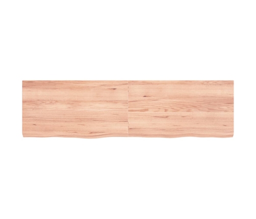 Tablero mesa madera roble tratada marrón claro 180x50x(2-6) cm