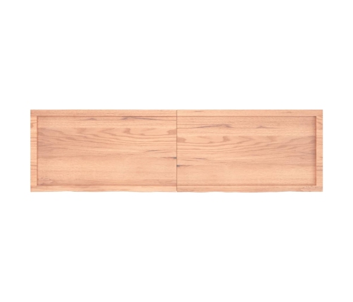 Tablero mesa madera roble tratada marrón claro 180x50x(2-6) cm