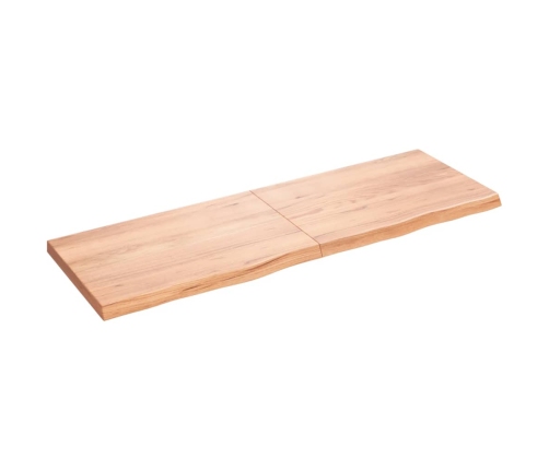 Tablero mesa madera roble tratada marrón claro 180x60x(2-6) cm