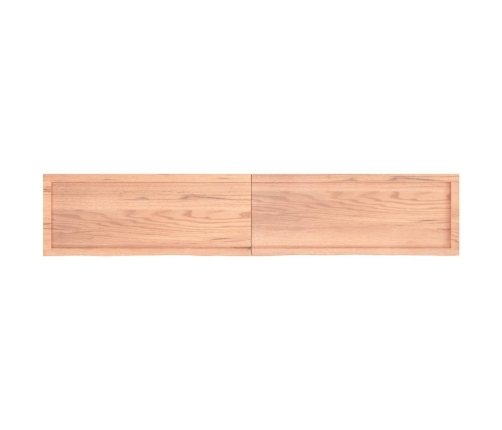 Tablero mesa madera roble tratada marrón claro 200x40x(2-6) cm