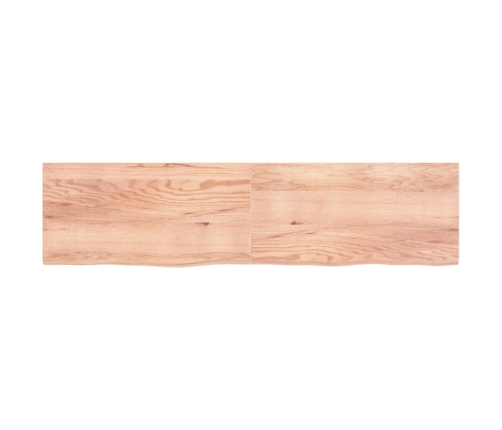 Tablero mesa madera roble tratada marrón claro 200x50x(2-4) cm