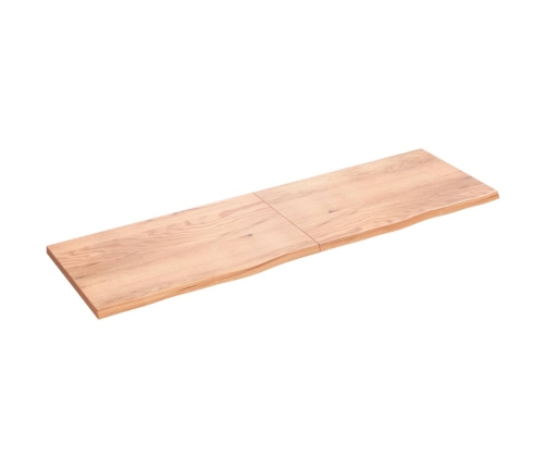 Tablero mesa madera roble tratada marrón claro 200x60x(2-4) cm