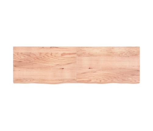 Tablero mesa madera roble tratada marrón claro 200x60x(2-6) cm