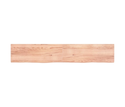 Tablero mesa madera roble tratada marrón claro 220x40x(2-4) cm