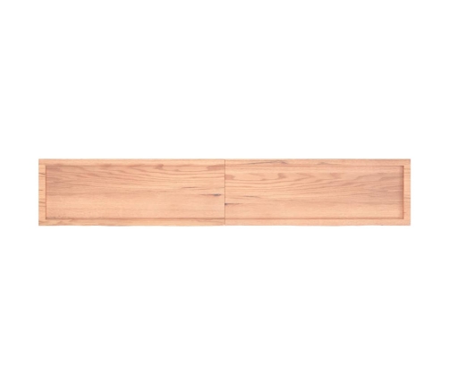 Tablero mesa madera roble tratada marrón claro 220x40x(2-6) cm