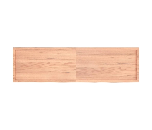 Tablero mesa madera roble tratada marrón claro 220x60x(2-6) cm