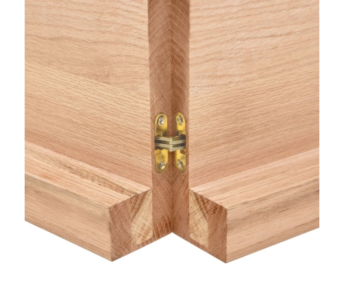 Tablero mesa madera roble tratada marrón claro 220x60x(2-6) cm