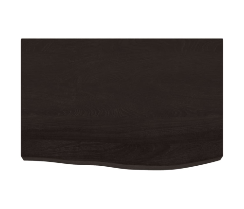 Tablero mesa madera roble tratada marrón oscuro 60x40x(2-6) cm