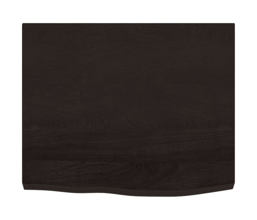 Tablero mesa madera roble tratada marrón oscuro 60x50x(2-4) cm