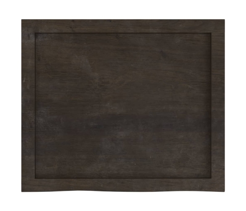 Tablero mesa madera roble tratada marrón oscuro 60x50x(2-4) cm