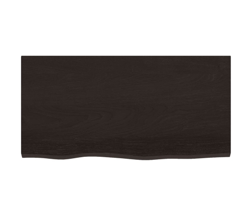 Tablero de mesa madera roble tratada marrón oscuro 80x40x2 cm