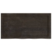 Tablero mesa madera roble tratada marrón oscuro 80x40x(2-4) cm