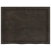 Tablero mesa madera roble tratada marrón oscuro 80x60x(2-4) cm