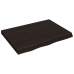 Tablero mesa madera roble tratada marrón oscuro 80x60x(2-6) cm