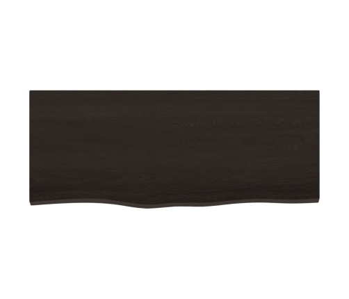 Tablero de mesa madera roble tratada marrón oscuro 100x40x2 cm