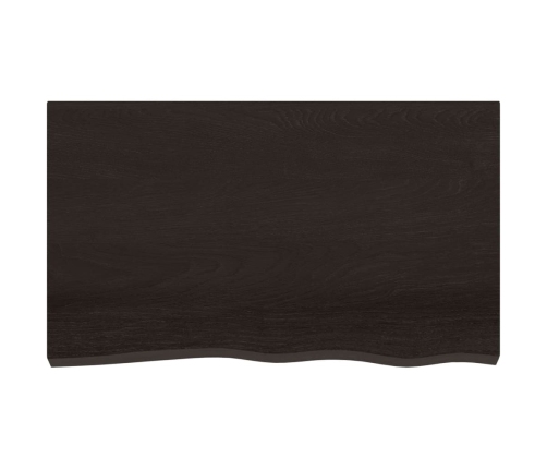 Tablero mesa madera roble tratada marrón oscuro 100x60x(2-4) cm