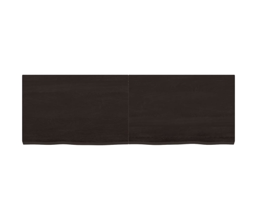 Tablero mesa madera roble tratada marrón oscuro 120x40x(2-4) cm