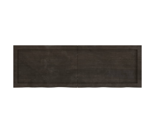 Tablero mesa madera roble tratada marrón oscuro 120x40x(2-4) cm