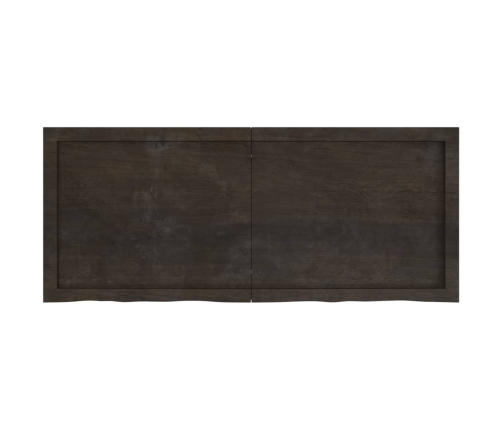 Tablero mesa madera roble tratada marrón oscuro 120x50x(2-4) cm