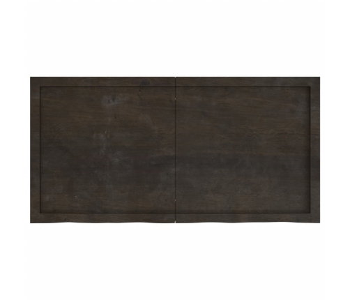 Tablero mesa madera roble tratada marrón oscuro 120x60x(2-4) cm