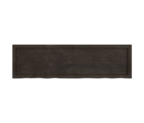 Tablero mesa madera roble tratada marrón oscuro 140x40x(2-4) cm