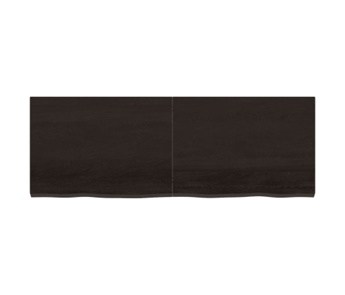 Tablero mesa madera roble tratada marrón oscuro 140x50x(2-4) cm