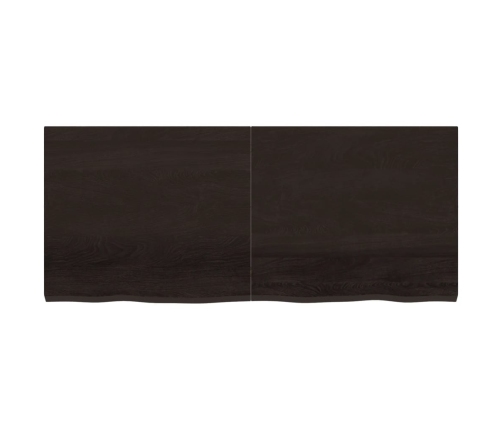 Tablero mesa madera roble tratada marrón oscuro 140x60x(2-4) cm