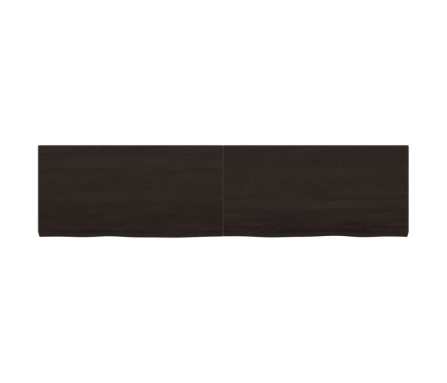 Tablero mesa madera roble tratada marrón oscuro 160x40x(2-4) cm