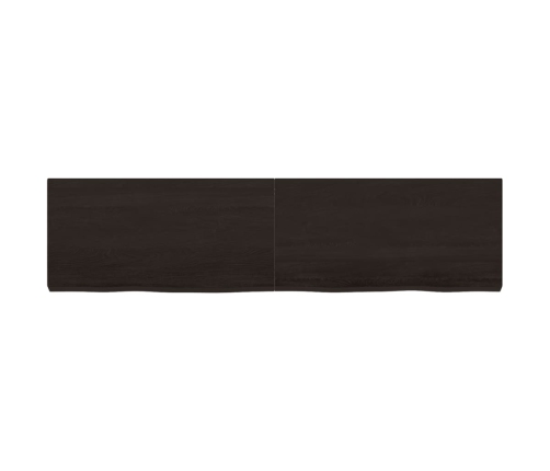 Tablero mesa madera roble tratada marrón oscuro 160x40x(2-6) cm