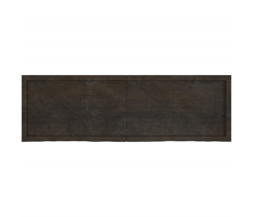 Tablero mesa madera roble tratada marrón oscuro 160x50x(2-4) cm