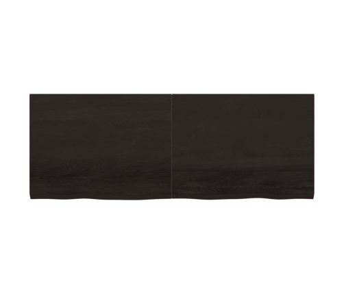 Tablero mesa madera roble tratada marrón oscuro 160x60x(2-4) cm