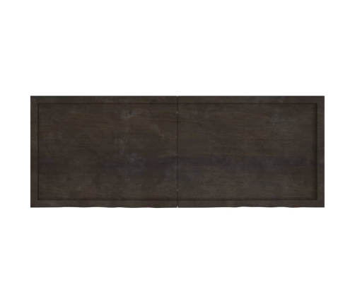 Tablero mesa madera roble tratada marrón oscuro 160x60x(2-4) cm