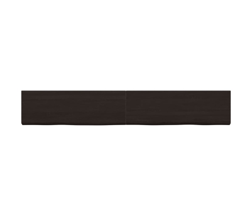 Tablero mesa madera roble tratada marrón oscuro 180x40x(2-4) cm