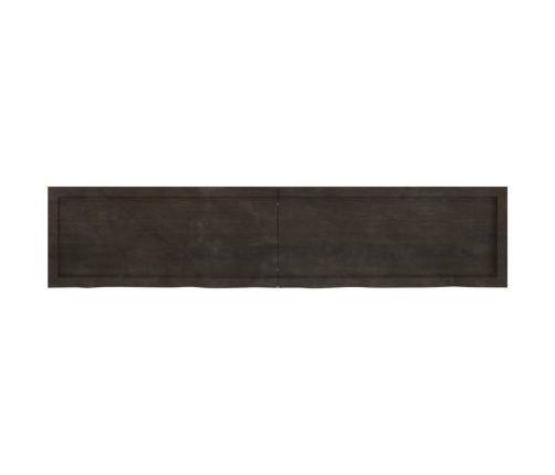 Tablero mesa madera roble tratada marrón oscuro 180x40x(2-4) cm