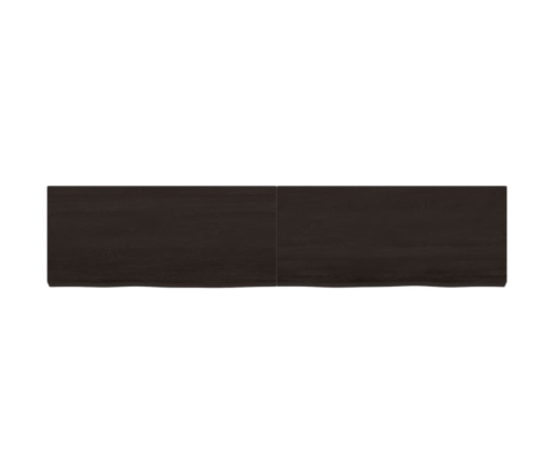 Tablero mesa madera roble tratada marrón oscuro 180x40x(2-6) cm