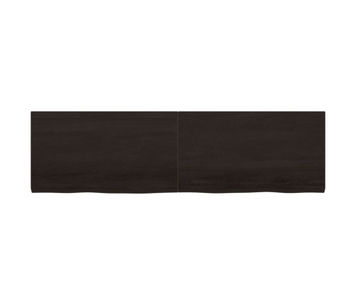 Tablero mesa madera roble tratada marrón oscuro 180x50x(2-4) cm