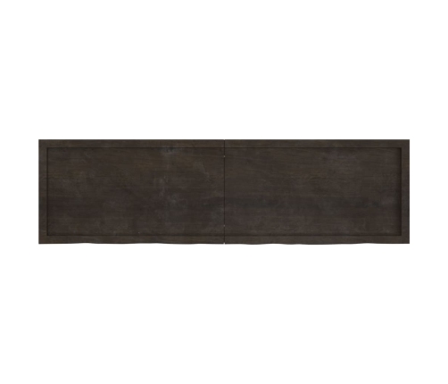 Tablero mesa madera roble tratada marrón oscuro 180x50x(2-4) cm