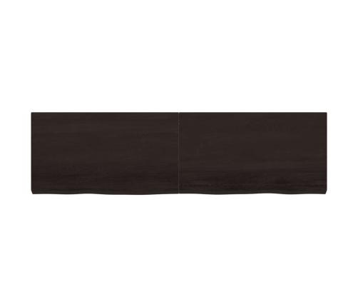 Tablero mesa madera roble tratada marrón oscuro 180x50x(2-6) cm