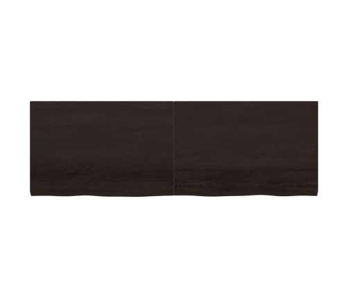 Tablero mesa madera roble tratada marrón oscuro 180x60x(2-4) cm