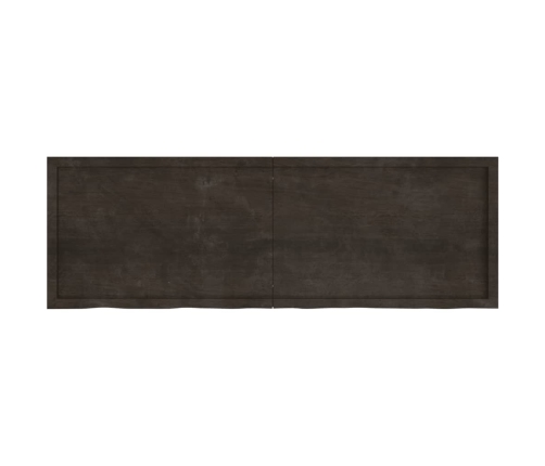 Tablero mesa madera roble tratada marrón oscuro 180x60x(2-4) cm