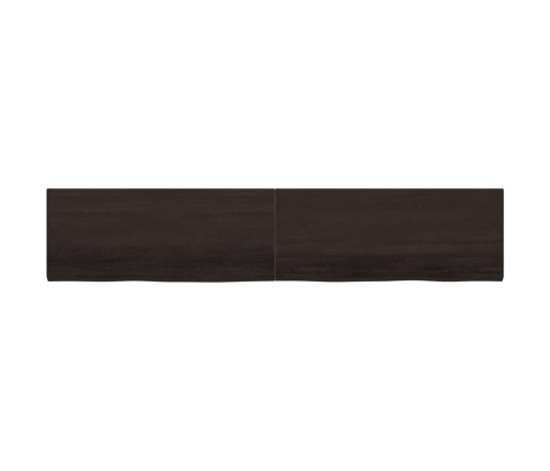 Tablero mesa madera roble tratada marrón oscuro 200x40x(2-4) cm