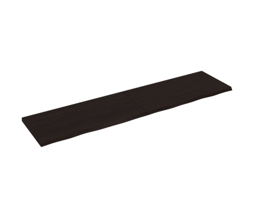 Tablero mesa madera roble tratada marrón oscuro 200x50x(2-4) cm