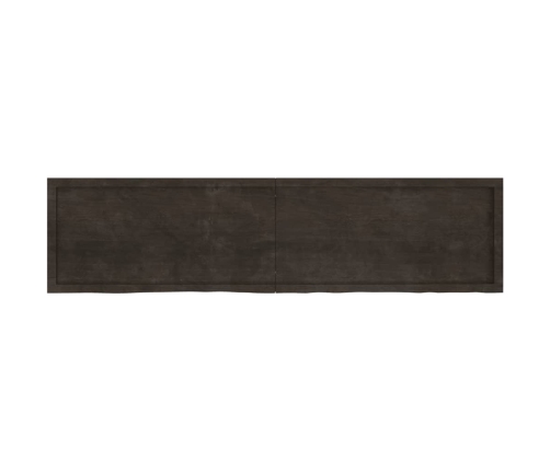 Tablero mesa madera roble tratada marrón oscuro 200x50x(2-4) cm