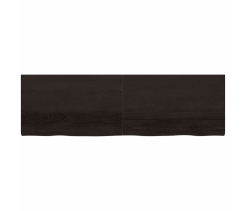 Tablero mesa madera roble tratada marrón oscuro 200x60x(2-4) cm