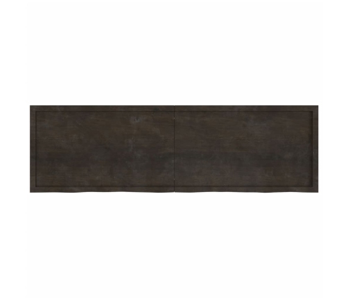 Tablero mesa madera roble tratada marrón oscuro 200x60x(2-4) cm